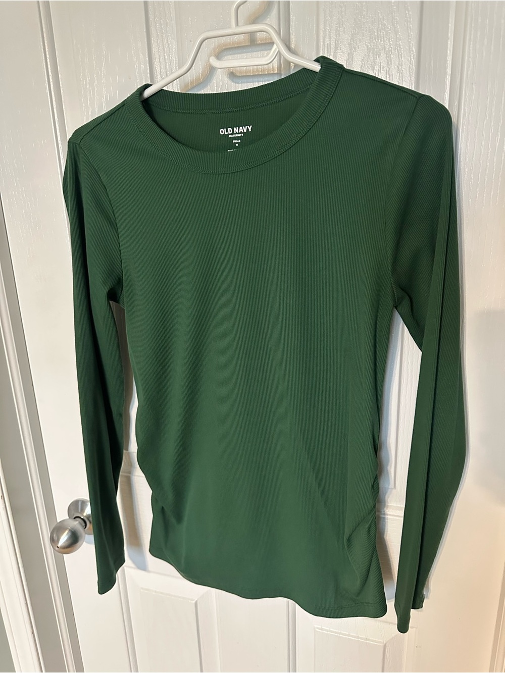 Old Navy Maternity Ribbed Long Sleeve Crewneck Top - Forest Green